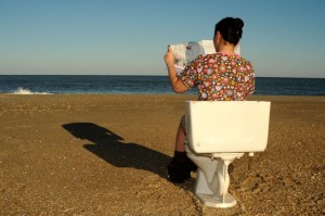 toilet on the beach