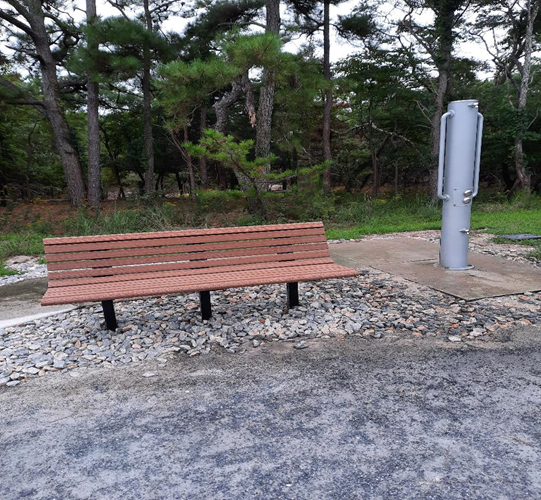 Shower and Bench